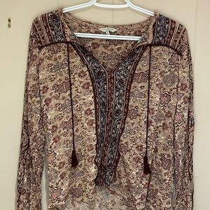 Size M Lucky Brand paisley long sleeve